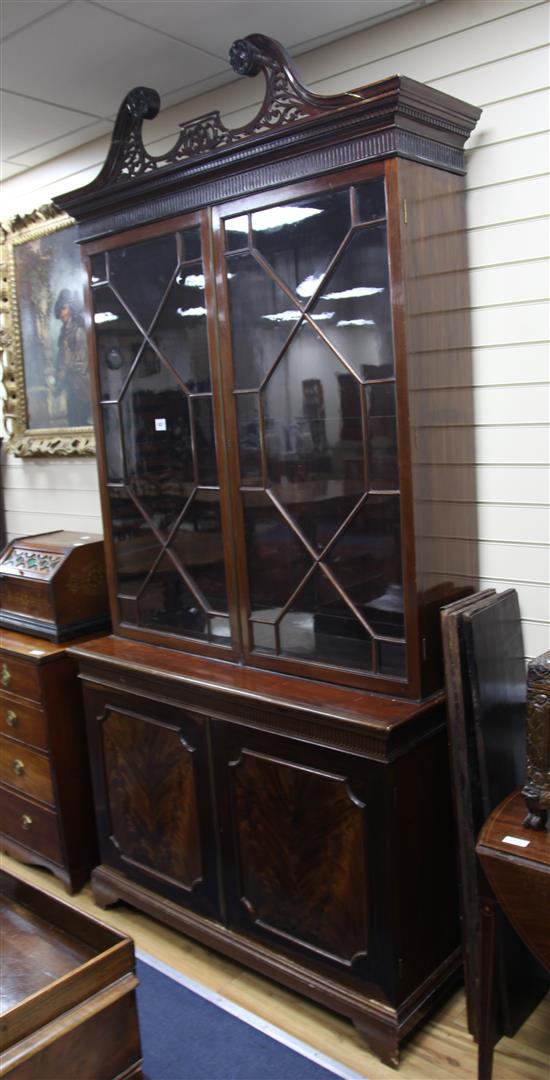A secretaire bookcase, H.250cm